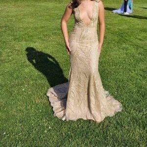 Elegant Gold Maxi Dress